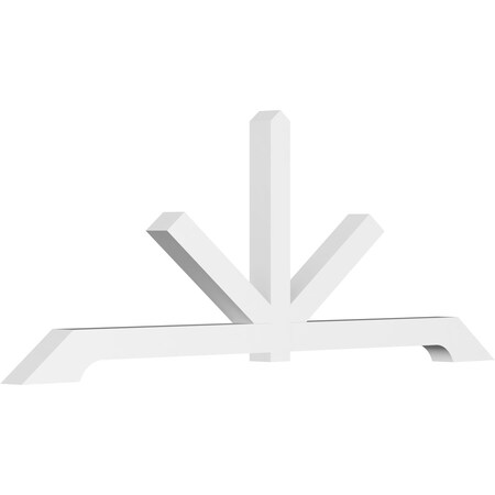 Ekena Millwork Vanguard Architectural Grade PVC Gable Bracket, 96"W x 36"H x 4"D x 4"F, 9/12 Pitch GBP096X36X0404VAN00
